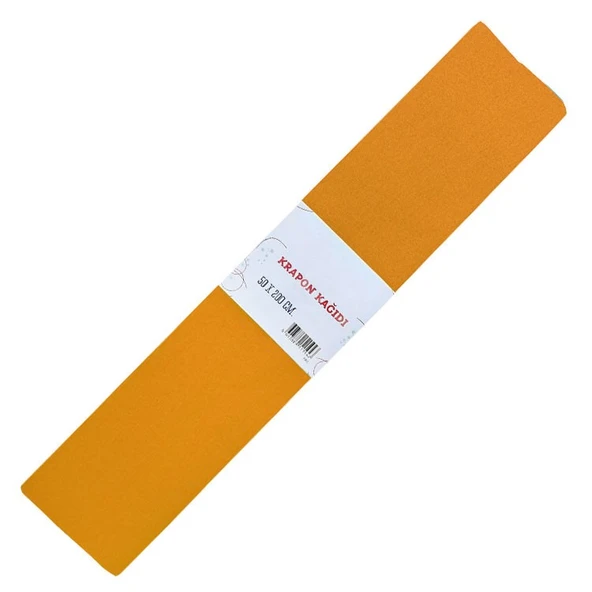 Gıpta Renkli Krapon Kağıdı 50Cm X 2Mt Turuncu (10 Lu Paket) 9128 ürün görseli 1