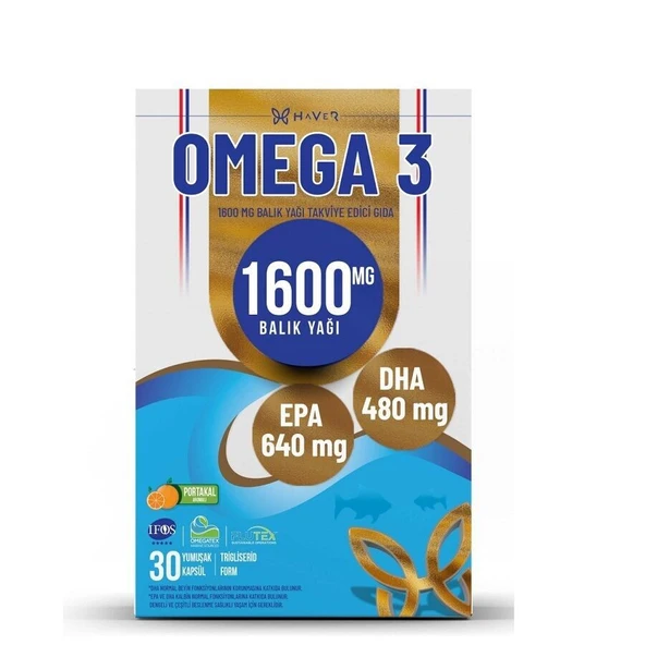 Haver Omega 3 1600 mg 30 Kapsül ürün görseli 1