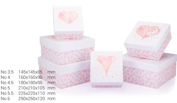 Gıpta Valentines Day Grata Kareli 6 Lı Hediye Kutusu Seti BX0717 ürün görseli 1