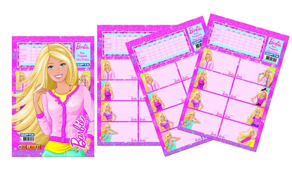 Gıpta Barbie Ders Programlı Okul Etiketi 16X24Cm 20 Yaprak 5461 ürün görseli 1