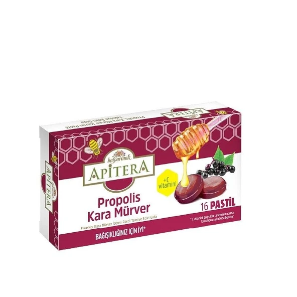 Apitera Propolis Kara Mürver 16 Pastil ürün görseli 1
