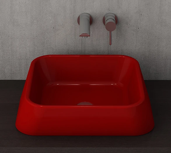 Bocchi Firenze Çanak Lavabo Kırmızı 1005-019-0125 ürün görseli 1