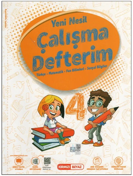 Kırmızı Beyaz 4.Sınıf Çalışma Defterim ürün görseli 1