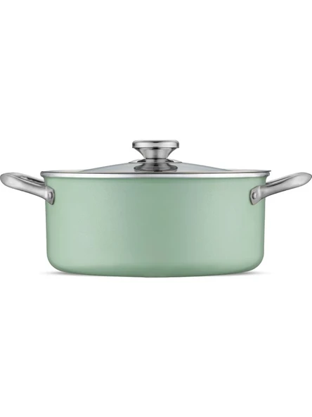 Jumbo Mint Green 7 Parça Granit Tencere Seti - Resim 5