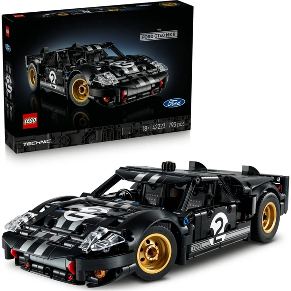 Lego 42223 Technic 1966 Ford GT40 MkII Yarış Arabası ürün görseli 1