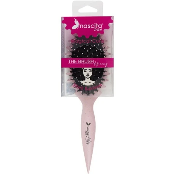 Nascita Magical Curl Bukle Belirginleştirici Saç Fırçası Pembe - 52 ürün görseli 1