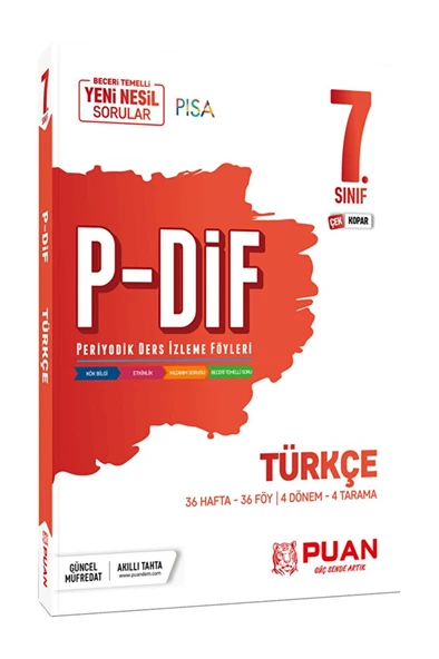 Puan 7. Sınıf Türkçe Pdif Konu Anlatım Föyleri ürün görseli 1