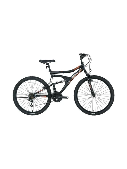 Bisan MTS4300 24 Jant 21 Vites Amortisörlü Dağ Bisikleti 40cm Siyah - Turuncu ürün görseli 1