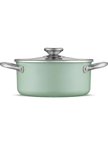 Jumbo Mint Green 7 Parça Granit Tencere Seti - Resim 6