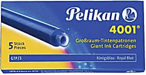 Pelikan 4001 Dev Royal Kalem Kartuşu Mavi 5 Li (1 Paket 5 Adet) ürün görseli 1