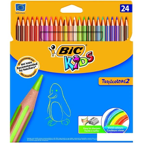 Bic Tropicolor2 Uzun Boya Kalemi 24 Renk 832568 ürün görseli 1