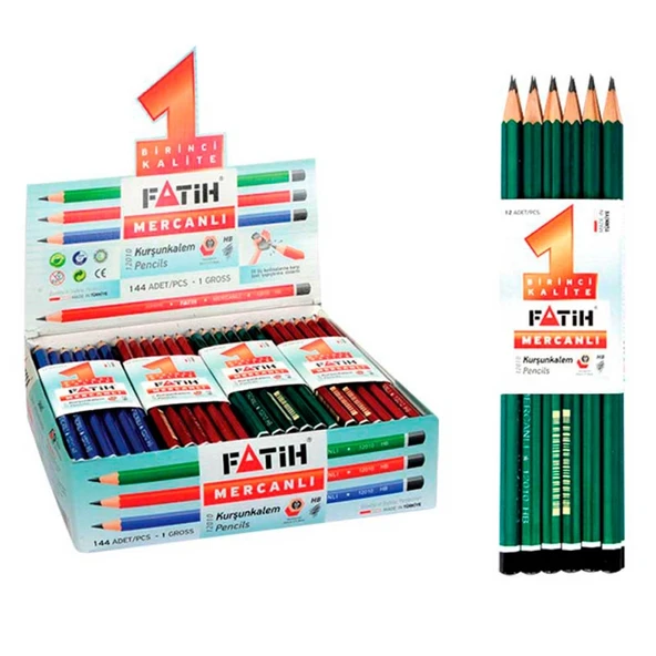 Fatih Mercanlı Kurşun Kalem HB 12010 Fa12010kl00 (12 Li Paket) ürün görseli 1