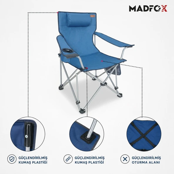 Madfox ChillSeat Yastıklı Katlanabilir Kamp Sandalyesi - Resim 5
