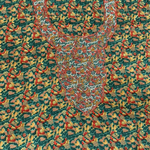 İşlemeli Hint Elbise Kumaşı 370x110cm (Model 6) ürün görseli 1