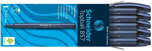 Schneider 857 Topball Roller Kalem Kırmızı 10 Lu (1 Paket 10 Adet) ürün görseli 1