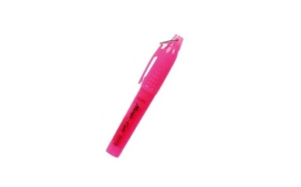 Aihao Ah-616 Magic Light Fosforlu Kalem Kancalı Kesik Uç Mini Pembe Tekli (1 Adet) ürün görseli 1