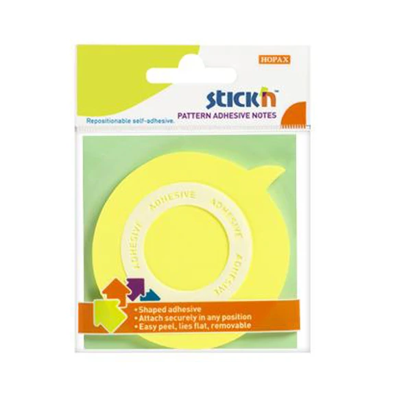 Hopax Stickn 21544 Yapışkanlı Not Kağıdı Balon Şekilli 50 Yaprak 70X70 Mm Sarı ürün görseli 1