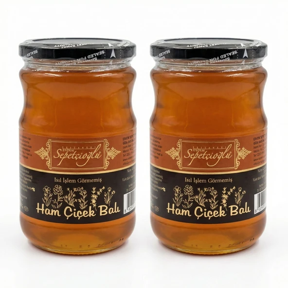 Sepetçioğlu Kastamonu Meşhur Doğal Ham Çiçek Balı 2 Li Set 1.700 G (Isıl İşlem Görmemiş) ürün görseli 1
