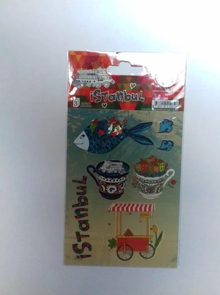 Crea Tiket 1072 Çıkartma İstanbul 3 Sayfa (1 Paket) ürün görseli 1