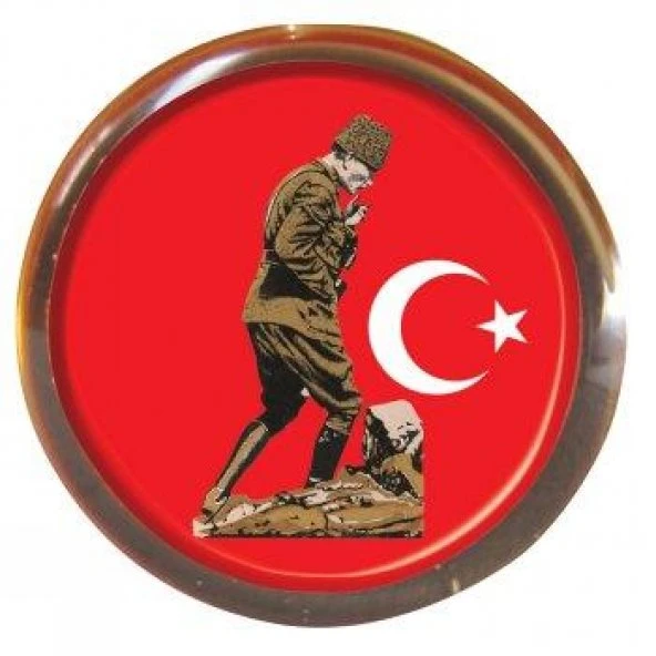 Vatan Vt617 Rozet Atalı Kocatepe Bayrak Yuvarlak 30 Lu (1 Paket 30 Adet) ürün görseli 1