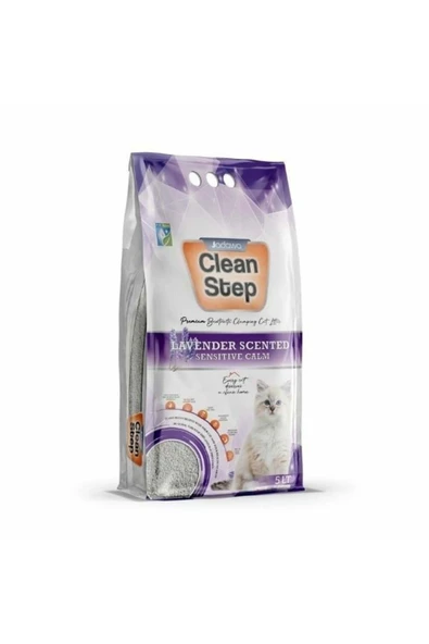 jadawa Clean Step Aktif Karbonlu Lavanta Kokulu Ince Taneli Topaklanan Bentonit Kedi Kumu 5 Lt ürün görseli 1