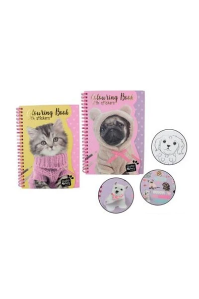 Dolphin Studio Pets A5 Stickerli Not Defteri Pt-7786 (Karışık Renk 1 Adet) ürün görseli 1