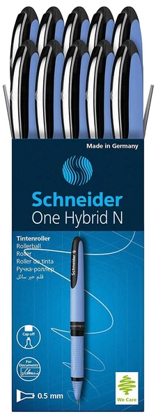 Schneider One Hybrid N 0,5 Roller Kalem Siyah Scr231 10 Lu (1 Paket 10 Adet) ürün görseli 1