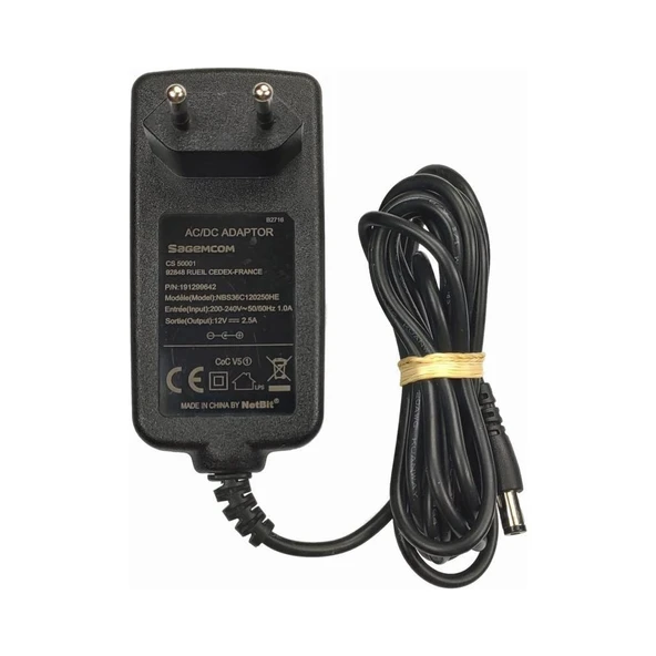 Sagemcom 12V 2.5A Adaptör - Resim 2
