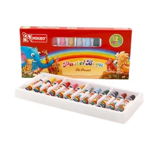 Mikro Pb-12N Pastel Boya 12 Renk Kapaklı ürün görseli 1