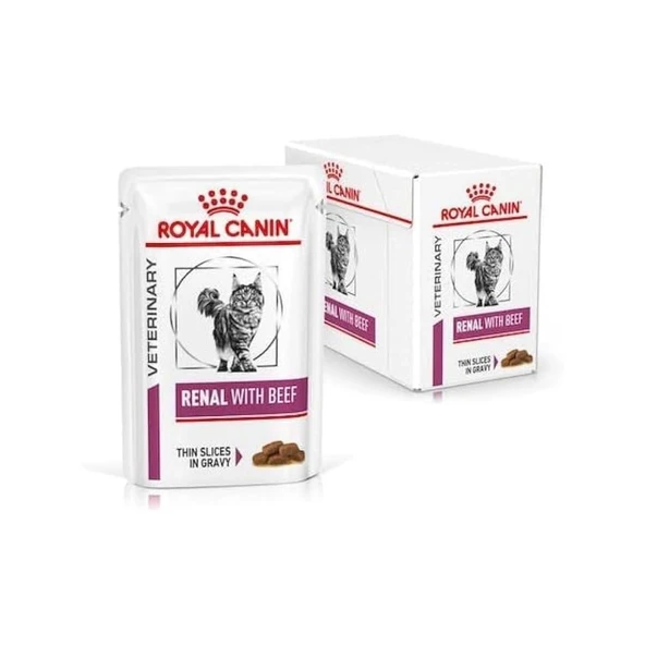 Royal Canin Renal Beef Yaş Kedi Maması 12x85 Gr ürün görseli 1