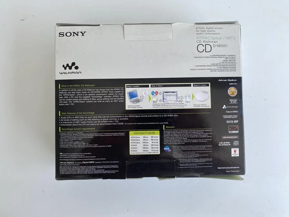 Sony Walkman D-NE820 Discman Cd Player - Resim 9