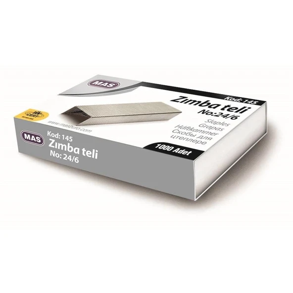 Mas Zımba Teli 24/6 Beyaz 145 (10 Kutu) ürün görseli 1