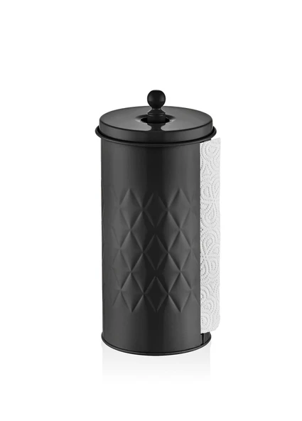 The mia prizma metal dik havluluk - kağıt havluluk 30cm.siyah ürün görseli 1