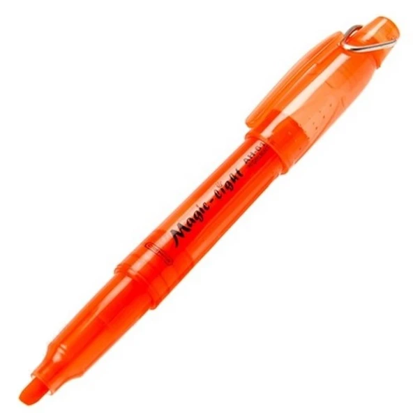 Aihao Ah-616 Magic Light Fosforlu Kalem Kancalı Kesik Uç Mini Turuncu Tekli (1 Adet) ürün görseli 1