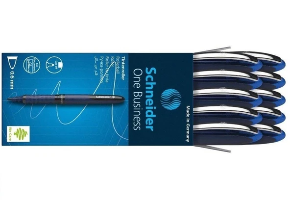Schneider 183003 Roller Kalem One Business 0.6 Mm Mavi Scr243 (10 Lu Kutu) ürün görseli 1