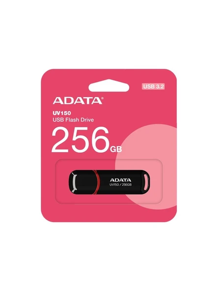 Adata Uv150-256Gb Usb3.2 Gen1 Black Flash Bellek - Resim 3