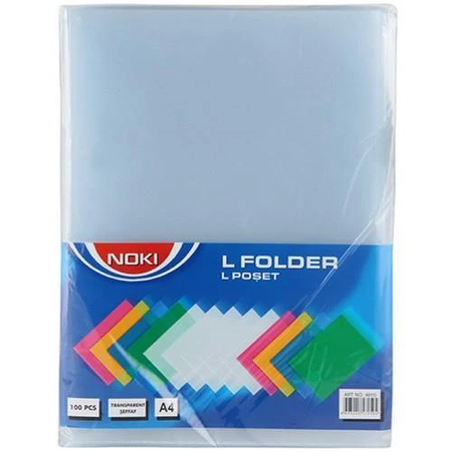 Noki A-4 Poşet Dosya L Tipi 110 Micron 100 Lü 4810-110 (1 Paket 100 Adet) ürün görseli 1
