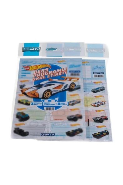 Gıpta Okul Etiketi Ders Programlı Hot Wheels 3 Yaprak 16X24 3-5410000-2101 ürün görseli 1