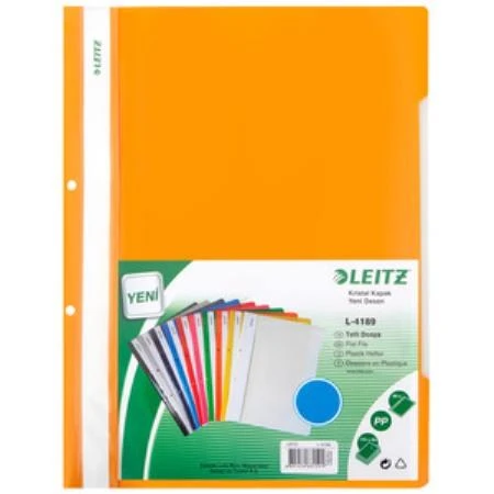 Leitz 4189 Telli Dosya A-4 Plastik Turuncu 50 Li (1 Paket 50 Adet) ürün görseli 1