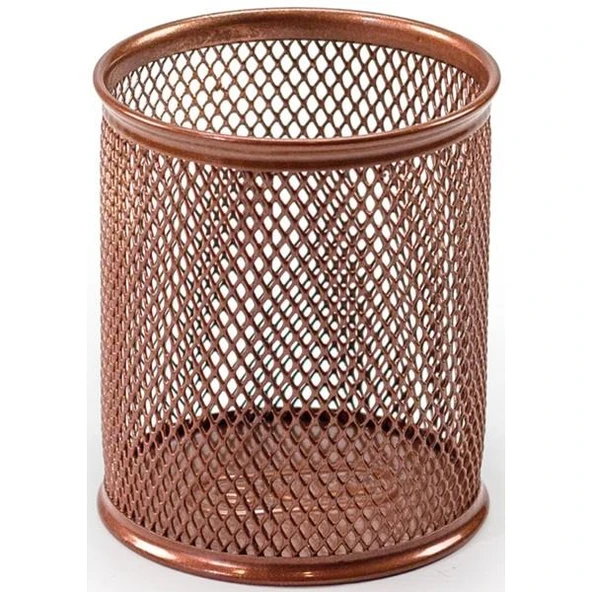 Mas Masa Üstü Kalemlik Metal Perforeli Silindir Rose Gold 500 ürün görseli 1