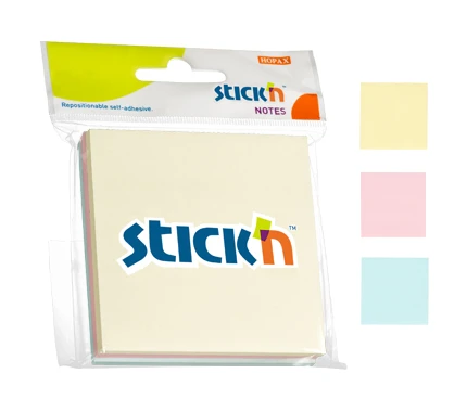 Hopax Stickn Yapışkanlı Not Kağıdı 76X76 3 Pastel Renk 150 Yaprak 4-2109200-5001 ürün görseli 1