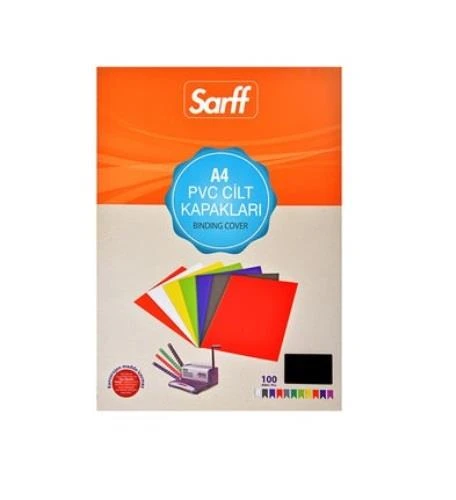 Sarff A-4 Cilt Kapağı 160 Micron Siyah 100 Lü (1 Paket 100 Adet) ürün görseli 1