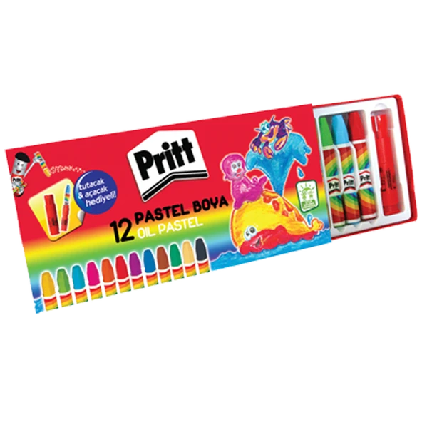 Pritt 12 Renk Pastel Boya Karton Kutu 1048061 ürün görseli 1