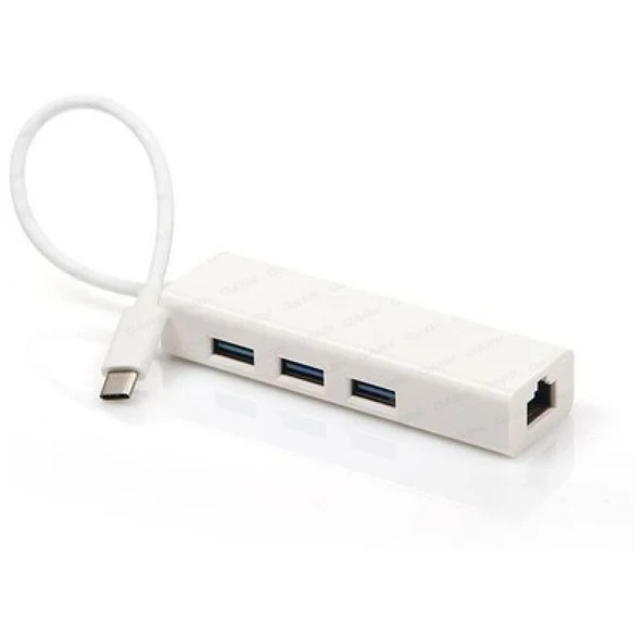 Usb3.1 Type-C - 3Xusb3.0Hub + Gigabit Ethernet DK-AC-U31X3GL ürün görseli 1