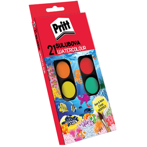 Pritt 21 Renk Suluboya Büyük Tablet 1671703 ürün görseli 1