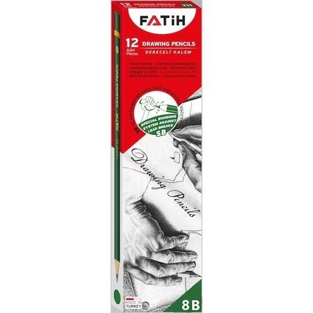 Fatih Dereceli Kurşun Kalem 8B 12 Li Fa15010Kl8B (1 Paket 12 Adet) ürün görseli 1