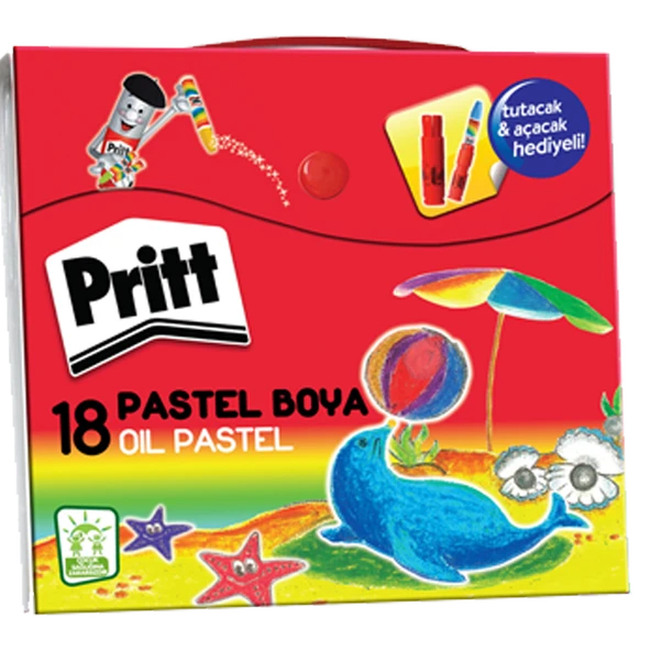 Pritt 18 Renk Çantalı Pastel Boya 1048063 ürün görseli 1