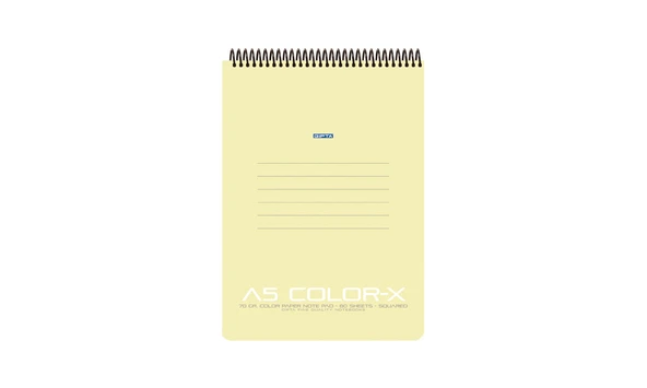 Gıpta A5 Bloknot Color-X Spiralli Plastik Kapak 80 Yaprak Çizgili 3-3652000-2011 ürün görseli 1