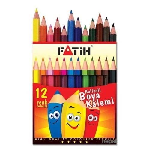 Fatih Boya Kalemi 12 Renk Yarım Boy FA33012KB12RYB ürün görseli 1