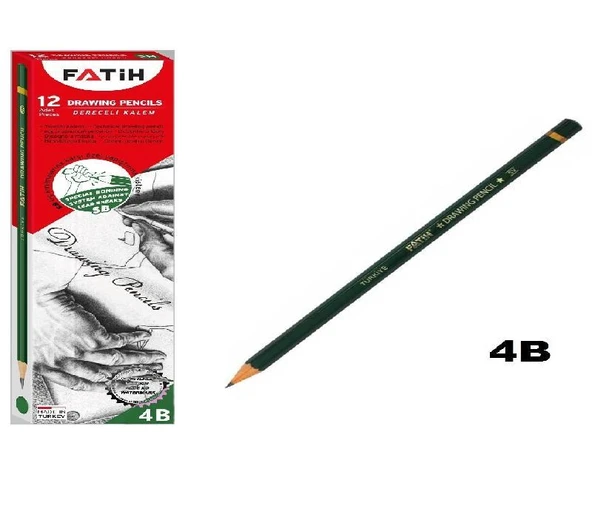 Fatih Dereceli Kurşun Kalem 4B 12 Li Fa15010Kl4B (1 Paket 12 Adet) ürün görseli 1